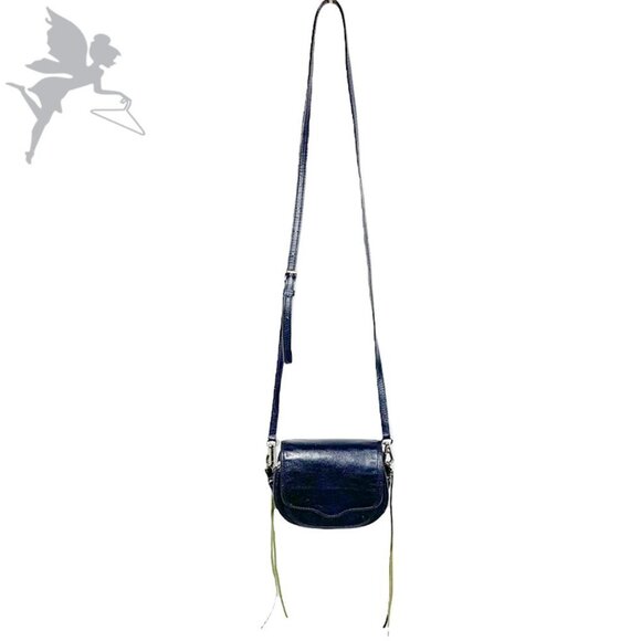 REBECCA MINKOFF Mini Leather Crossbody in Dark Navy Blue - Picture 2 of 9